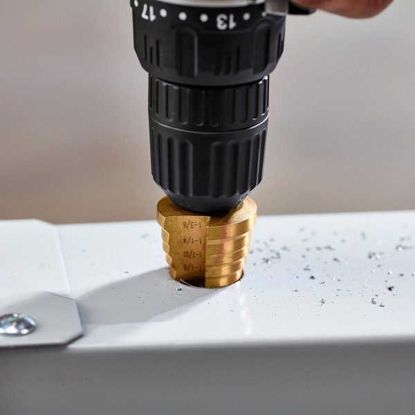 WARRIOR - 3/16 in. to 1-3/8 in., #4 Titanium Step Drill Bit (12-Steps), and #5 (11-Steps) - 96275 - Imagen 7