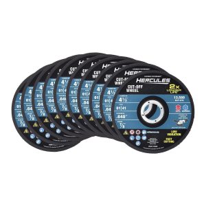 HERCULES - 4-1/2 in. x .040 in. x 7/8 in., Type 01/41 Metal Cut-Off Wheel, 10-Pack - 57069
