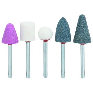 CHICAGO ELECTRIC POWER TOOLS - Stone Rotary Grinding Bits with 1/8 in. Shank, 5-Piece - 94991