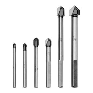 WARRIOR - Carbide Tip Glass and Tile Cutting Drill Bit Set, 6-Piece - 61617
