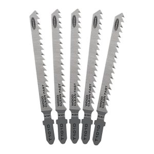WARRIOR - 6 TPI T-Shank Clean Wood Jig Saw Blades, 5-Pack - 68072