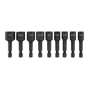 HERCULES - 1-3/4 in. Impact-Rated Magnetic SAE Nut Setters, 9-Piece - 58269