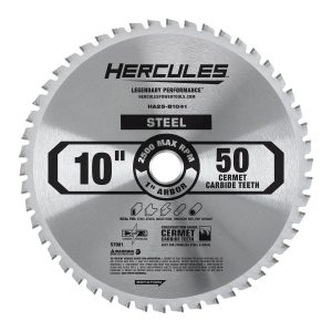 HERCULES - 10 in., 50T Steel Cutting Circular Saw Blade - 57981