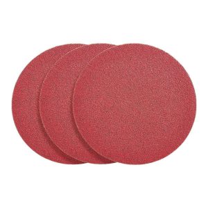 BAUER - 6 in. 60, 80, 120 Grit Cloth-Backed PSA Sanding Discs with Zirconia Alumina Grain, 3-Piece - 58416