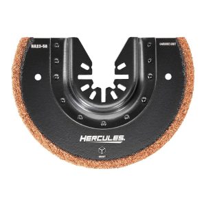 HERCULES - Hoja Media Luna con Grit de Carburo de 3-5/8 in para Herramientas Multiusos Oscilantes - 70201