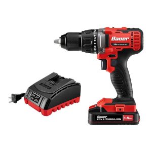 BAUER - 20V Inalámbrico, Kit de Taladro/Atornillador de 1/2 pulgada con Batería de 1.5 Ah y Cargador - 64754
