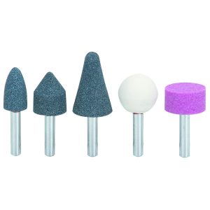 CHICAGO ELECTRIC POWER TOOLS - Stone Rotary Grinding Bits with 1/4 in. Shank, 5-Piece - 94992