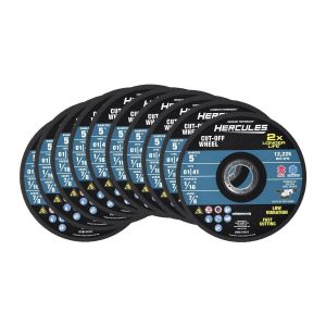HERCULES - 5 in. x 1/16 in. x 7/8 in., Type 01/41 Metal Cut-Off Wheel, 10-Pack - 57071