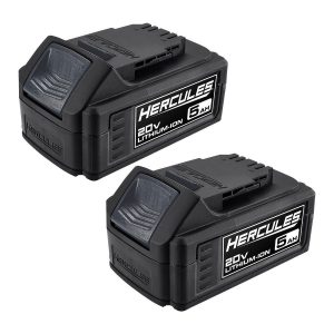 HERCULES - 20V 5 Ah Batería de Litio-Ión de Alto Rendimiento, Paquete de 2 - 71271