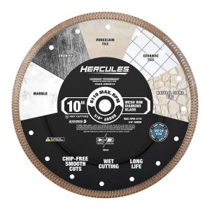 HERCULES - 10 in. Professional Continuous Rim Diamond Blade with Mesh Rim - 58834