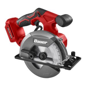 BAUER - Sierra Circular Inalámbrica Sin Escobillas 20V para Cortar Metal de 5-3/8 Pulgadas - Solo Herramienta - 58261