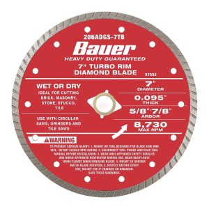 BAUER - 7 in. Turbo Diamond Blade - 57552