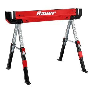 BAUER - 32 in. Steel Adjustable Sawhorse, 1300 lb. Capacity - 57807