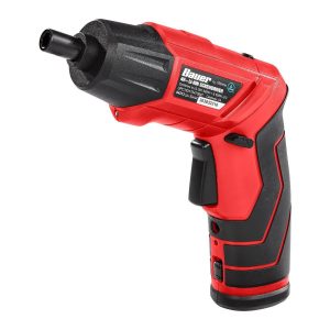 BAUER - 4V Inalámbrico, Destornillador de 1/4 pulgada con Linterna Integrada Kit con 4 Inserciones y Cargador de Pared - 64313