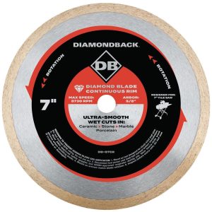 DIAMONDBACK - 7 in. Continuous Rim Wet or Dry Cut Diamond Blade - 64098