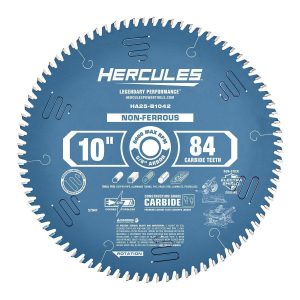 HERCULES - 10 in., 84T Laminate/Plastics/Nonferrous Metal-Cutting Miter and Table Saw Blade - 57941