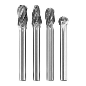 CHIEF - 2 in. Aluma-Cut Genuine Solid Carbide Burrs, 4 Piece - 56406