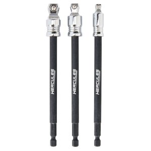 HERCULES - 6 in. Impact-Rated Wobble Socket Adapter Set, 3-Piece - 64769