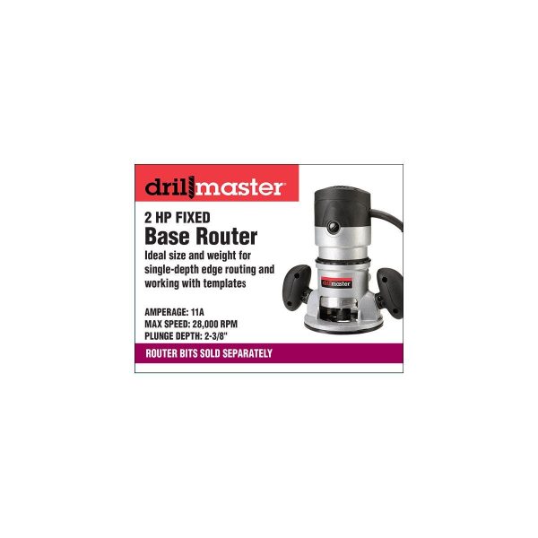 DRILL MASTER - 11 Amp Fixed Base Router - 68341 - Imagen 3