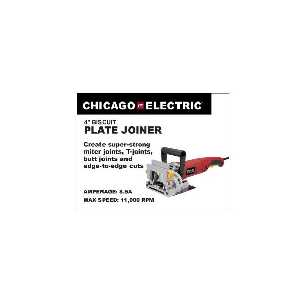 CHICAGO ELECTRIC POWER TOOLS - 4 in. Biscuit Plate Joiner - 68987 - Imagen 3