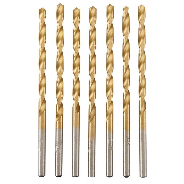 WARRIOR - 1/8 in. Titanium High-Speed Steel Drill Bits, 7-Piece - 63194