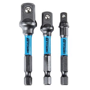 HERCULES - Impact-Rated Hex Shank Socket Driver Set, 3-Piece - 64604