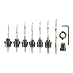 WARRIOR - Carbon Steel Tapered Drill Bit and Countersink Set, 22-Piece - 61635