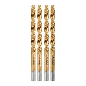 BAUER - 1/4 in. Titanium Drill Bit Set, 4-Piece - 64904