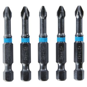 HERCULES - Impact-Rated #2 Phillips 2 in. Insert Bits, 5-Piece - 64587