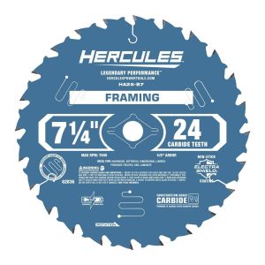 HERCULES - 7-1/4 in., 24T Framing Circular Saw Blade - 62836