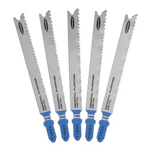 WARRIOR - 10 TPI T-Shank General-Purpose Metal High-Speed Steel Jig Saw Blades, 5-Pack - 68079
