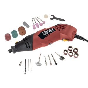 CHICAGO ELECTRIC POWER TOOLS - 1.3 Amp Variable-Speed Rotary Tool Kit, 31 Piece - 68696