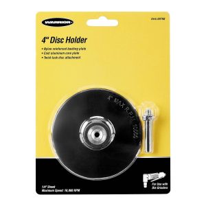 WARRIOR - 4 in. Disc Holder with 1/4 in. Shank - 69798