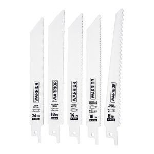 WARRIOR - 6 in. General-Purpose Bi-Metal Reciprocating Saw Blade Set, 5-Piece - 68044