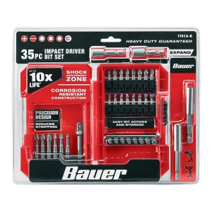 BAUER - Impact Drill and Driver Bit Set, 35-Piece - 63910