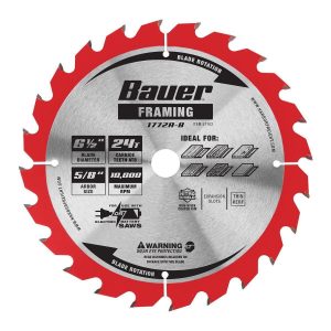 BAUER - 6-1/2 in., 24T Framing Circular Saw Blade - 57103