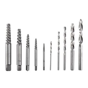 WARRIOR - Screw Extractor and Left-Hand Drill Bit Combo Set, 10-Piece - 63987