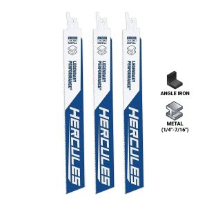 HERCULES - 9 in., 14 TPI Bi-Metal Reciprocating Saw Blades, 3-Pack - 56483