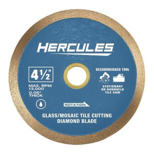 HERCULES - 4-1/2 in. Glass and Mosaic Tile Cutting Diamond Blade - 58020