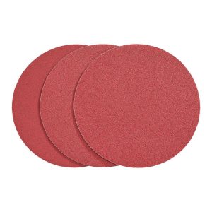 BAUER - 9 in. 60, 80, 120 Grit Cloth-Backed PSA Sanding Discs with Zirconia Alumina Grain, 3-Piece - 58417