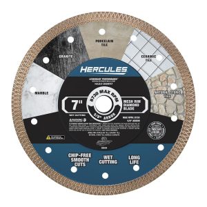 HERCULES - 7 in. Professional Mesh-Rim Diamond Blade - 58838
