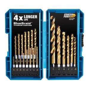 HERCULES - Impact-Rated Hex Titanium Drill Bit Set, 21-Piece - 64898
