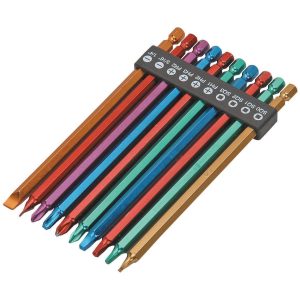 WARRIOR - 6 in. Color-Coded Power Bit Set, 10-Piece - 68474