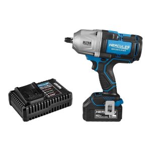 HERCULES - Llave de impacto inalámbrica sin escobillas de 20V, 1/2 pulgada, kit de torque ultra con batería de 5 Ah y cargador - 70954