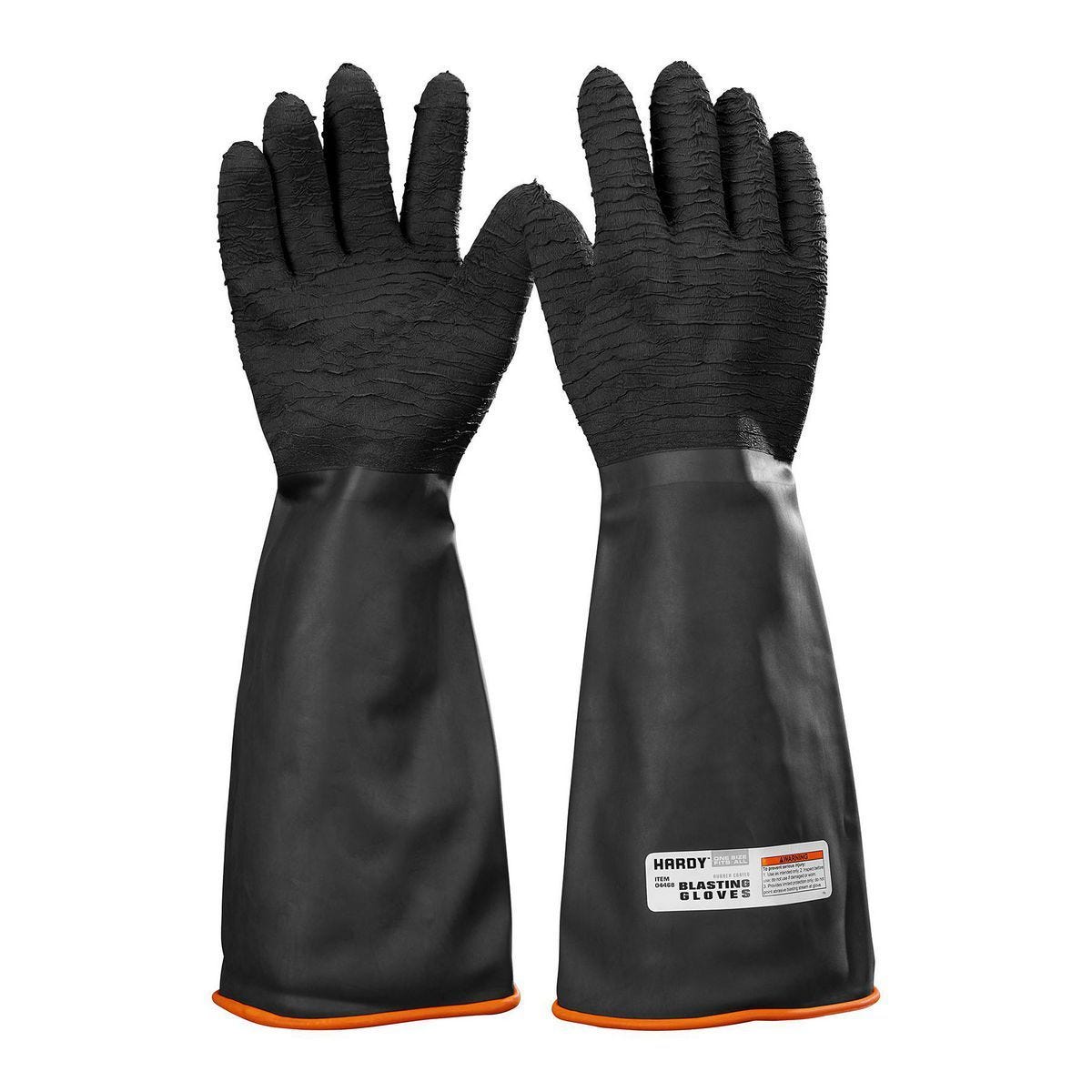 Guantes de chorro de arena con recubrimiento de goma y puño largo para protección industrial | 4468