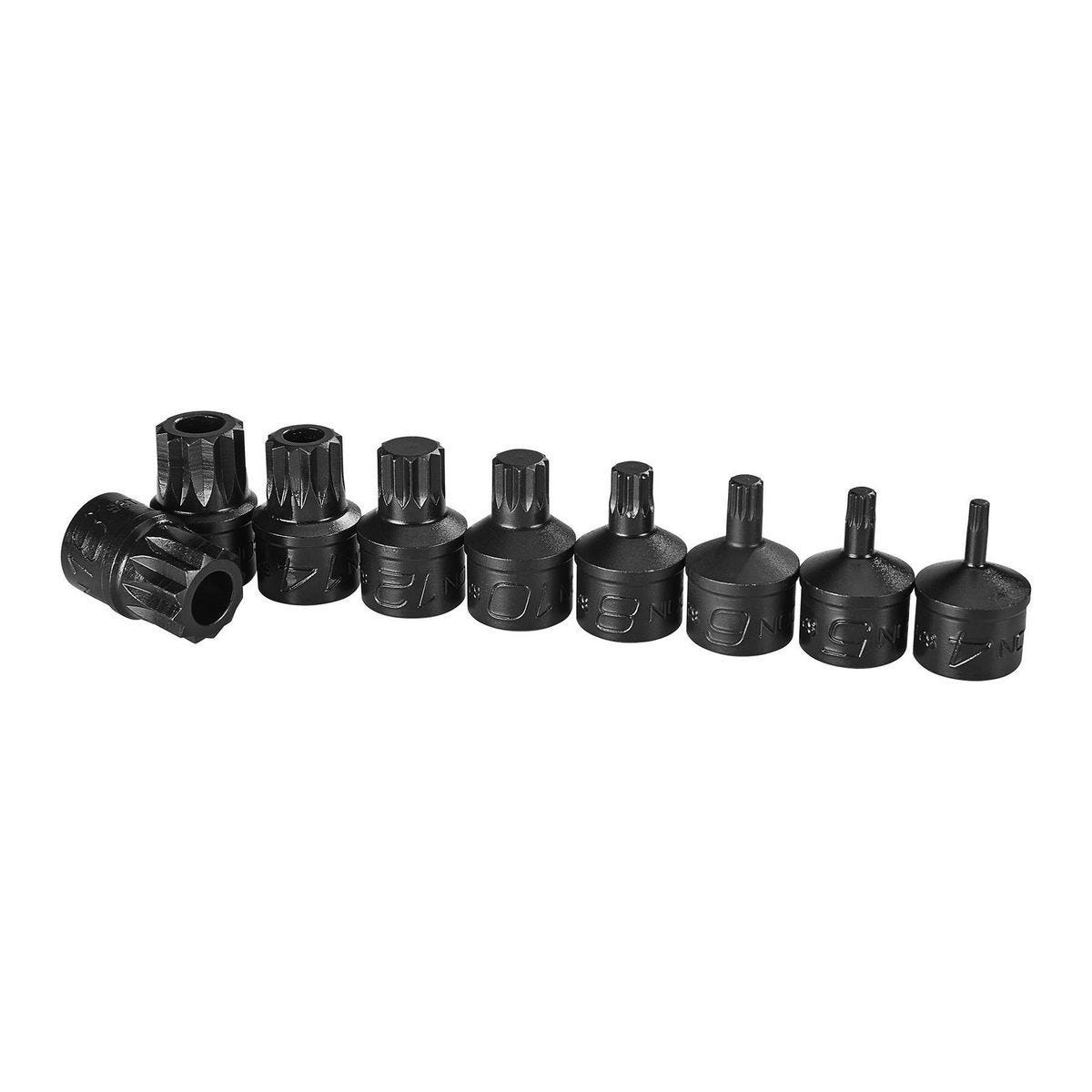 Juego de dados de impacto triple cuadrado profesional de 3/8 pulgadas, 9 piezas | I2TST-9