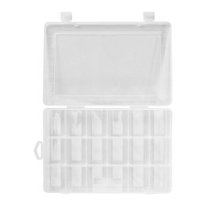 Contenedor de almacenamiento mediano con 18 compartimentos transparentes | 94457