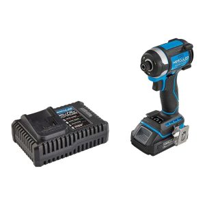 Kit de Llave de Impacto Inalámbrica HERCULES 20V Brushless, 1/4 Pulgada, Compacta, 3 Velocidades con Batería y Cargador | HCB81K1