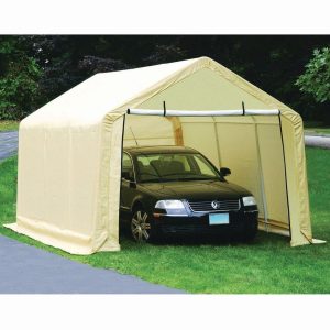 Cobertizo portátil para auto de 10 pies x 17 pies, protección UV y resistente al agua | 62860