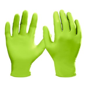 Guantes desechables de nitrilo sin polvo de 5 mil, paquete de 100, talla grande, color verde | 56922
